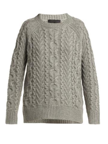 Nili Lotan Arienne Aran-knit Cashmere Sweater