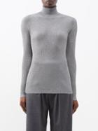 Isabel Marant - Anabela Roll-neck Lurex Sweater - Womens - Silver