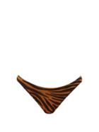 Matchesfashion.com Mara Hoffman - Reva Tiger-jacquard Bikini Briefs - Womens - Brown Print