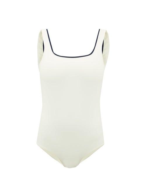 Matchesfashion.com Odyssee - Baybury Scoop-back Swimsuit - Womens - White Black