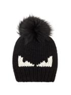 Fendi Bag Bugs Fur-pompom Wool Hat