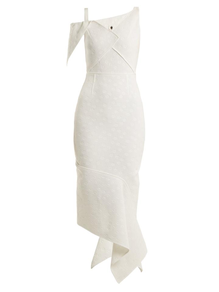 Roland Mouret Rotsea Floral Waffle-knit Dress