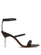 Matchesfashion.com Sophia Webster - Rosalind Crystal Embellished Satin Sandals - Womens - Black