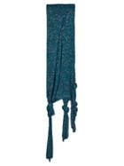 Matchesfashion.com Loewe - Knotted Sequinned Knitted Skirt - Womens - Blue