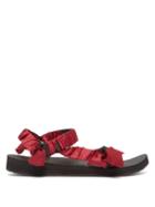 Matchesfashion.com Arizona Love - Trekky Satin Wrapped Velcro Strap Sandals - Womens - Burgundy