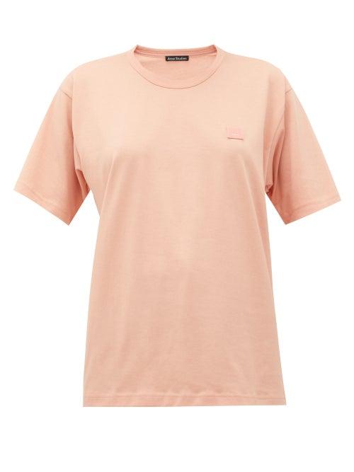 Matchesfashion.com Acne Studios - Nash Face Cotton-jersey T-shirt - Womens - Light Pink