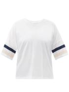 Matchesfashion.com The Upside - Carla Oversized Stripe-sleeve Jersey T-shirt - Womens - White