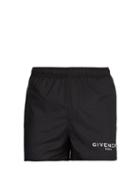 Matchesfashion.com Givenchy - Logo Printed Swim Shorts - Mens - Black