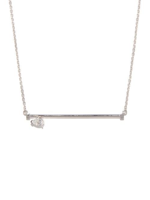 Repossi - Serti Sur Vide Diamond & 18kt White-gold Necklace - Womens - White Gold
