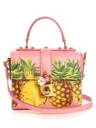 Dolce & Gabbana Dolce Box Pineapple-print Leather Bag