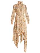 Matchesfashion.com Preen By Thornton Bregazzi - Martha Floral Print Silk Georgette Dress - Womens - Pink Multi