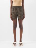 Fendi - Ff-jacquard Shorts - Womens - Brown Multi