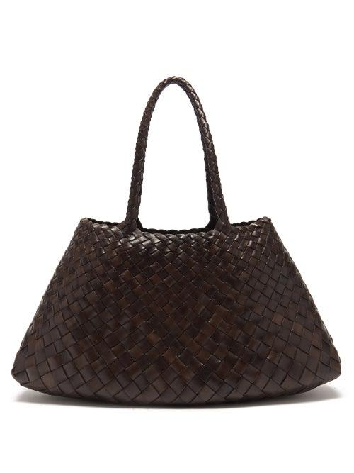 Dragon Diffusion - Santa Croce Woven-leather Tote - Womens - Dark Brown