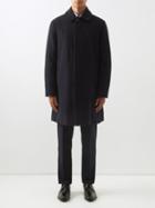 Giorgio Armani - Single-breasted Wool-blend Overcoat - Mens - Navy
