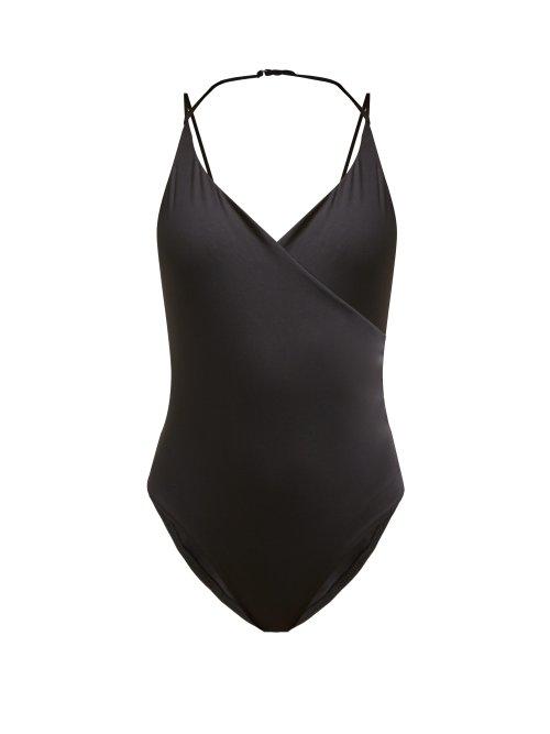 Matchesfashion.com Skin - The Perry Wrap Swimsuit - Womens - Black