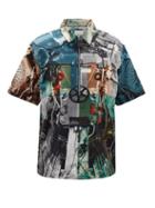 Matchesfashion.com Burberry - Submarine-print Cotton Shirt - Mens - Multi