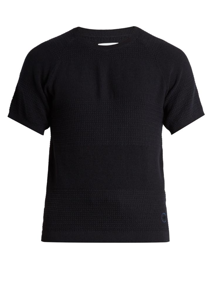 Adidas Originals By Wings + Horns Linear Cotton-blend Knit Sweater
