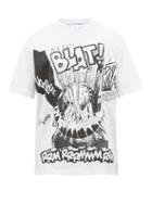 Comme Des Garons Shirt - X Christian Marclay Cotton-jersey T-shirt - Mens - White Black