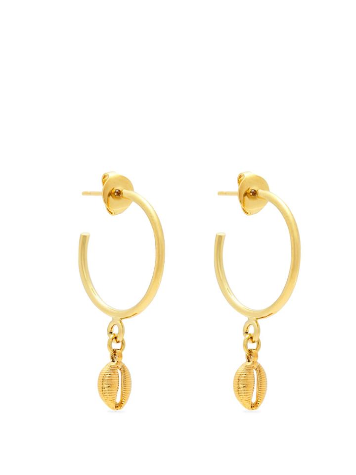 Isabel Marant Shell Drop Hoop Earrings
