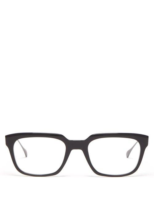 Matchesfashion.com Dita Eyewear - Argand Square Frame Acetate Glasses - Mens - Black