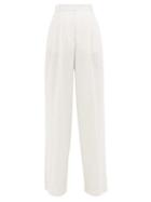 Matchesfashion.com Joseph - Benton High-rise Linen-blend Wide-leg Trousers - Womens - Ivory