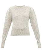 Matchesfashion.com Isabel Marant - Colroy Puff Sleeve Cashmere Sweater - Womens - Light Grey
