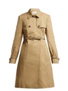 Matchesfashion.com Redvalentino - Studded Double Breasted Cotton Blend Trench Coat - Womens - Camel