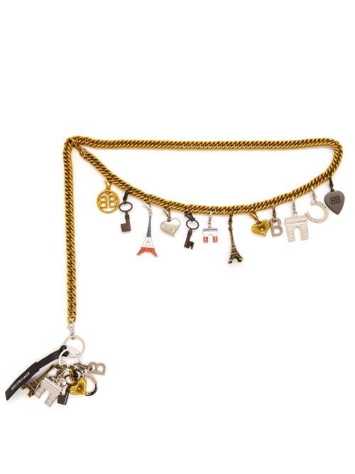 Matchesfashion.com Balenciaga - Charm Chain Belt - Womens - Gold