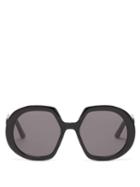 Dior - Diorbobby Oversized Round Acetate Sunglasses - Womens - Black