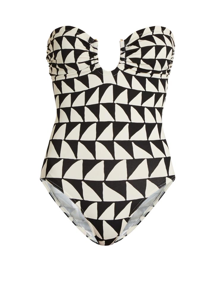 Kalmar Zigzag-print Bandeau Swimsuit