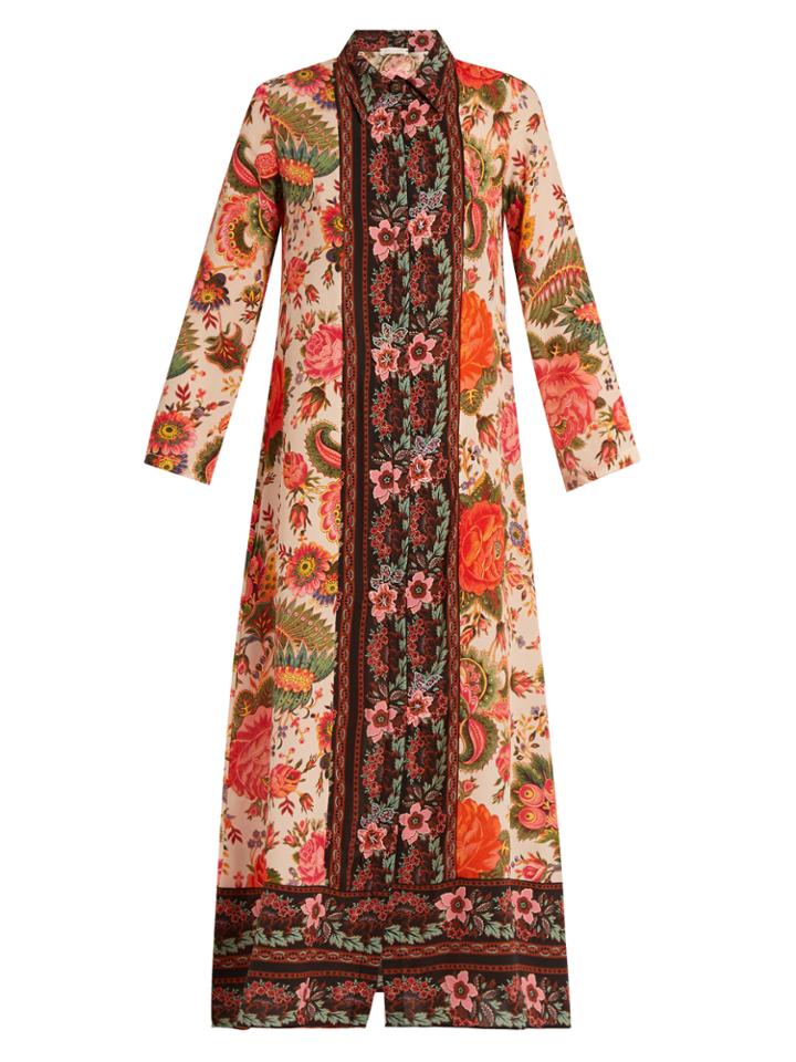 Anjuna Camelia Floral-print Silk Dress