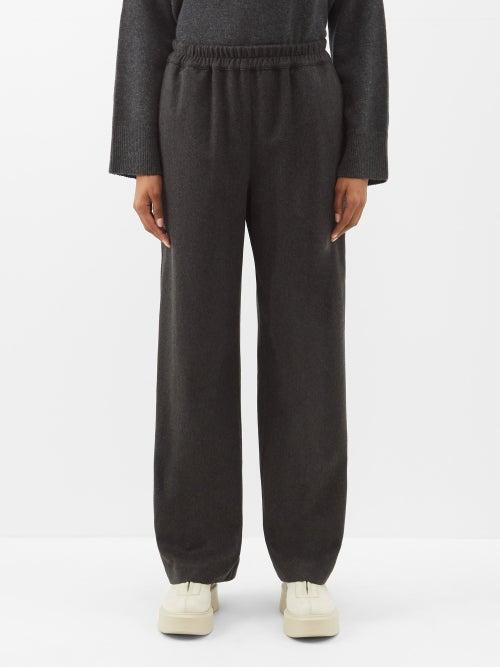 Le Kasha - Sumbal Organic-cashmere Trousers - Womens - Charcoal