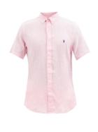 Polo Ralph Lauren - Logo-embroidered Linen Short-sleeved Shirt - Mens - Light Pink