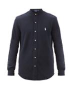 Matchesfashion.com Polo Ralph Lauren - Logo-embroidered Cotton-piqu Shirt - Mens - Navy