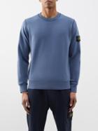 Stone Island - Fleeceback Cotton-jersey Sweatshirt - Mens - Dark Blue