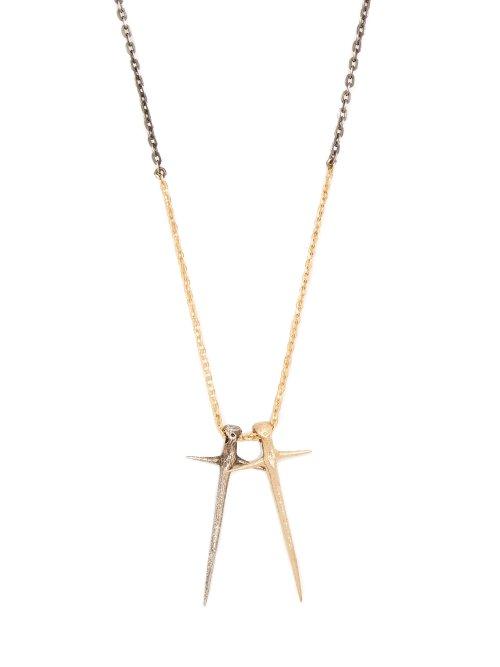 Matchesfashion.com Pearls Before Swine - Double Cross Pendant - Mens - Multi