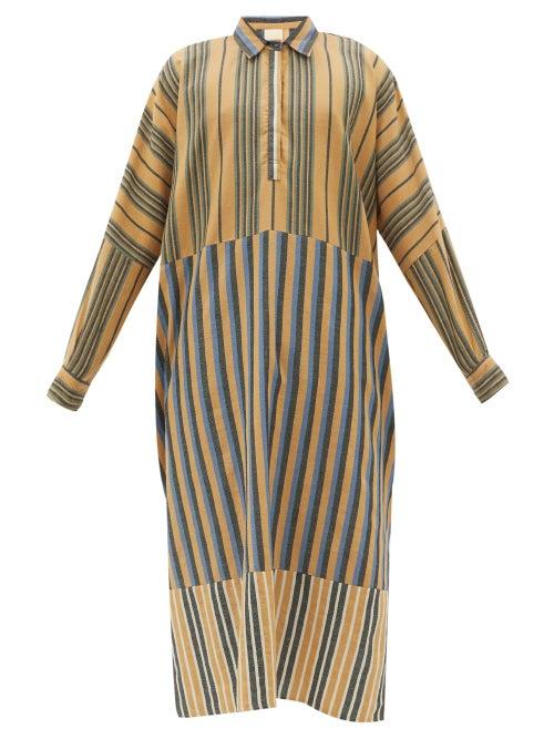 Matchesfashion.com Marrakshi Life - Striped Panel Cottn-blend Tunic - Mens - Multi