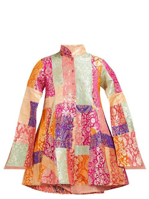 Matchesfashion.com Osman - Noelle Linen Blend Brocade Mini Dress - Womens - Multi