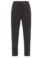 Matchesfashion.com Dunhill - Elasticated-waist Wool Straight-leg Trousers - Mens - Dark Grey