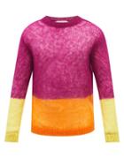 Walter Van Beirendonck - Colour-block Mohair-blend Sweater - Mens - Purple