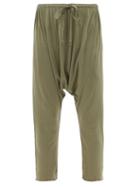 Matchesfashion.com Domi - Dropped-seat Organic-cotton Jersey Trousers - Womens - Khaki