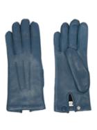 Agnelle - Aude Alpaca-lined Leather Gloves - Womens - Dark Blue