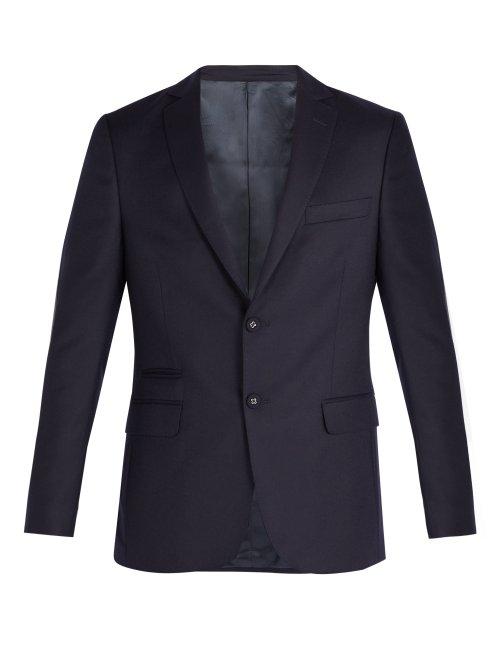 Matchesfashion.com Officine Gnrale - 375 Single Breasted Notch Lapel Wool Blazer - Mens - Navy