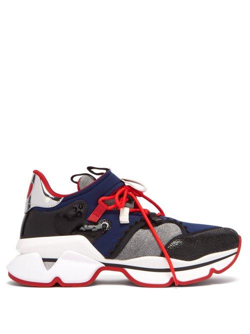 Matchesfashion.com Christian Louboutin - Red Runner Neoprene Trainers - Mens - Multi