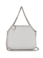 Matchesfashion.com Stella Mccartney - New Falabella Mini Glitter Faux-suede Bag - Womens - Silver