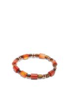 Matchesfashion.com Luis Morais - Tiger's Eye And Ruby Beaded Bracelet - Mens - Gold Multi