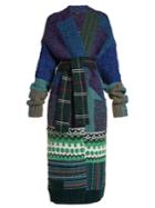 Burberry Tie-waist Patchwork-knit Cardigan