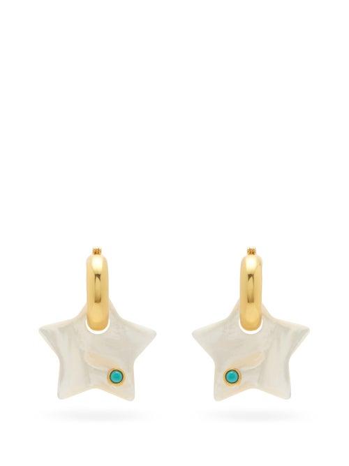 Matchesfashion.com Lizzie Fortunato - Jumelle Mother-of-pearl Gold-plated Earrings - Womens - Pearl