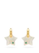 Matchesfashion.com Lizzie Fortunato - Jumelle Mother-of-pearl Gold-plated Earrings - Womens - Pearl
