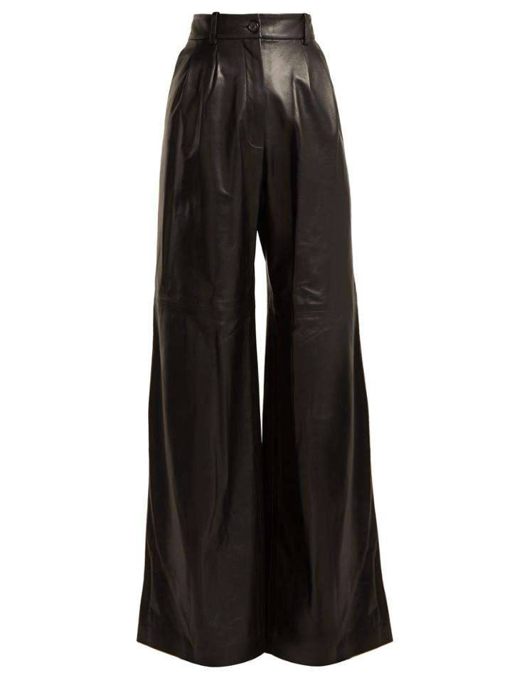 Nili Lotan Nico Wide-leg Leather Trousers